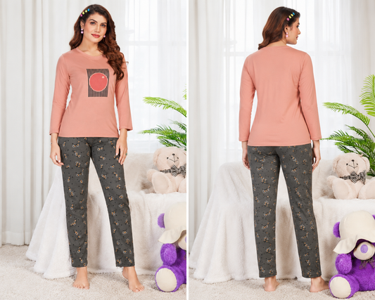 Lounge Set – Peach & Grey