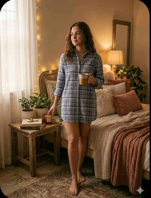 Checkered Sleep Shirt